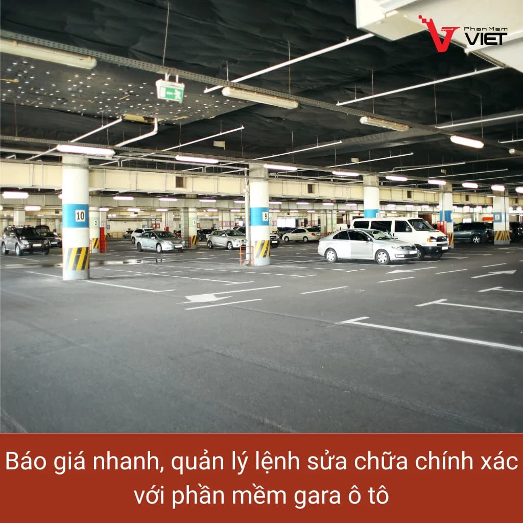 Phần mềm quản lý gara ô tô báo giá nhanh và quản lý lệnh sửa chữa chính xác