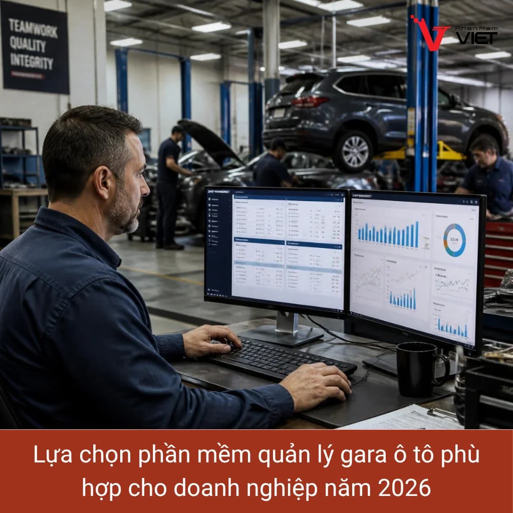 Lựa chọn phần mềm quản lý gara ô tô phù hợp cho doanh nghiệp năm 2026