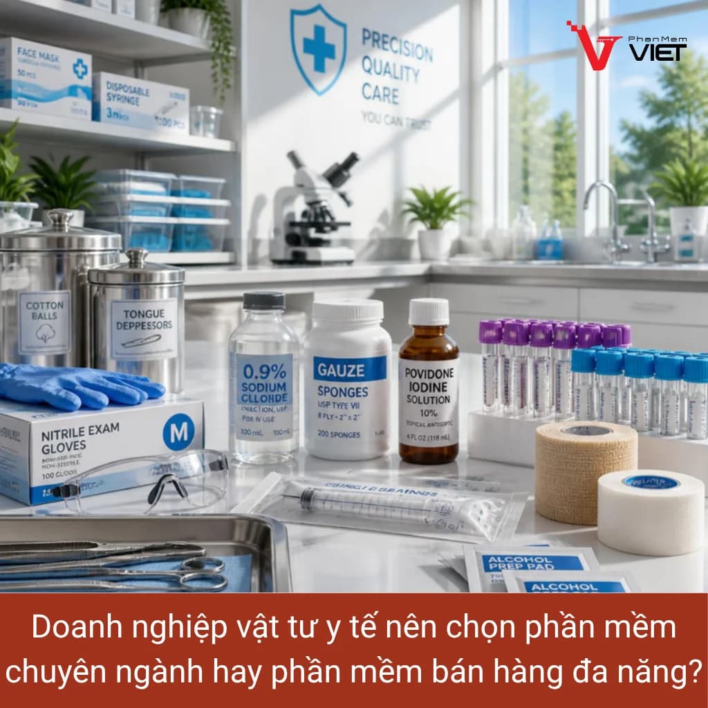 Doanh nghiệp vật tư y tế nên chọn phần mềm chuyên ngành hay phần mềm bán hàng đa năng
